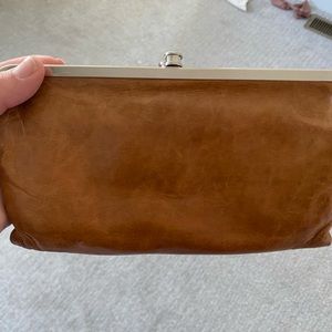 Leather clutch.
